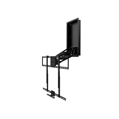 MantelMount MM750 Pro Series Pull Down TV Mount with Top Echelon Gas Pistons for Larger and Heavier TV\'s, 25-Degrees Swivel, Black Matte