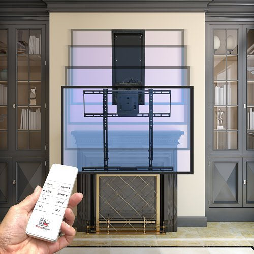 MantelMount MM860 Automated TV Mount, Auto-Temperature Sensing and Retraction, Black Matte