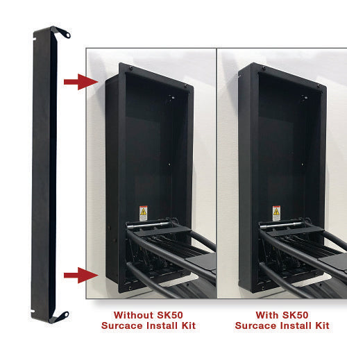 MantelMount SK50 Surface Install Trim Kit for MM750 and MM860 with 1mm Steel Panels, Black Matte