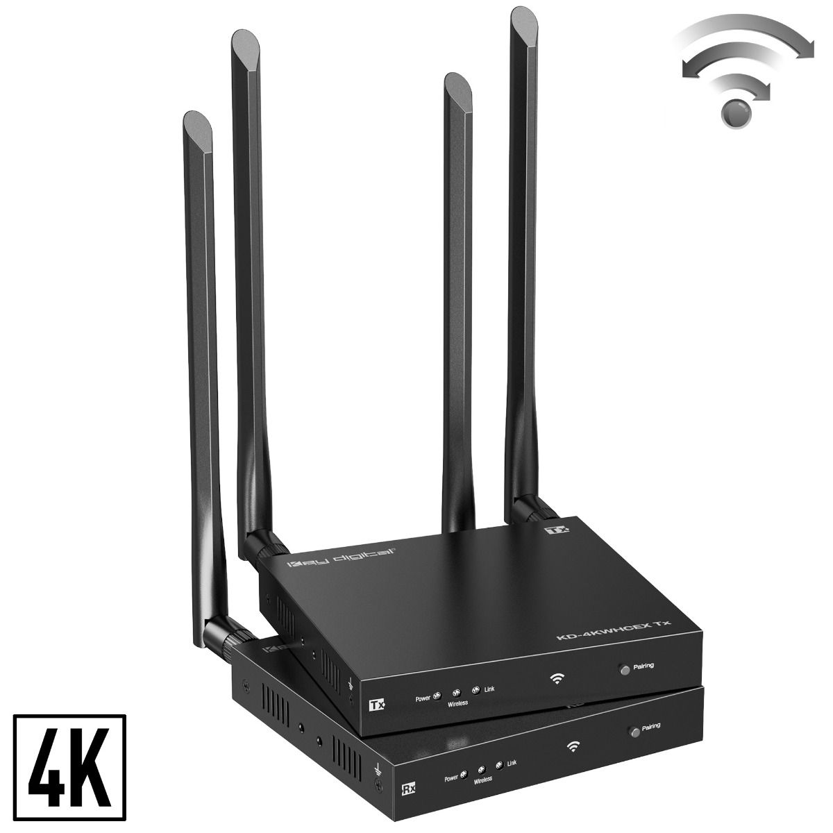 4K-60Hz Wireless HDMI Extender to 100 Ft with IR