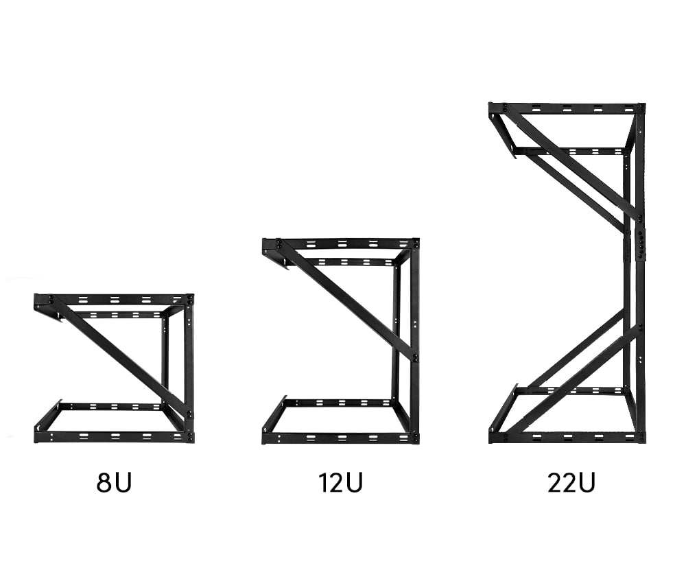 Strong™ Wall-Mount Expandable Open-Frame Rack | 8–22U