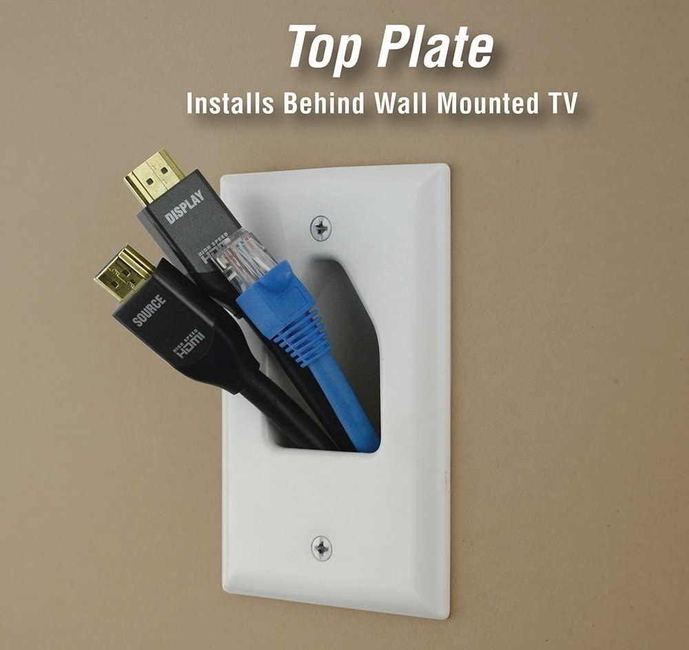 Flat Panel TV Cable Organizer Kit (Single Gang)