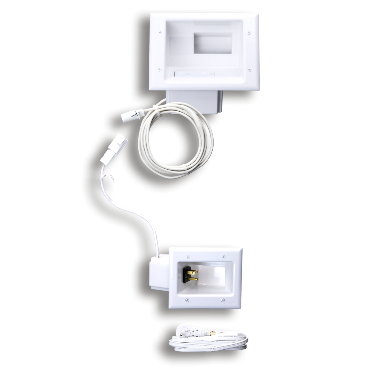 Flat Panel TV Cable Organizer Kit With AC Connector