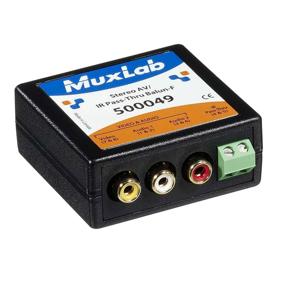 Stereo AV-IR Pass-Thru Balun, F