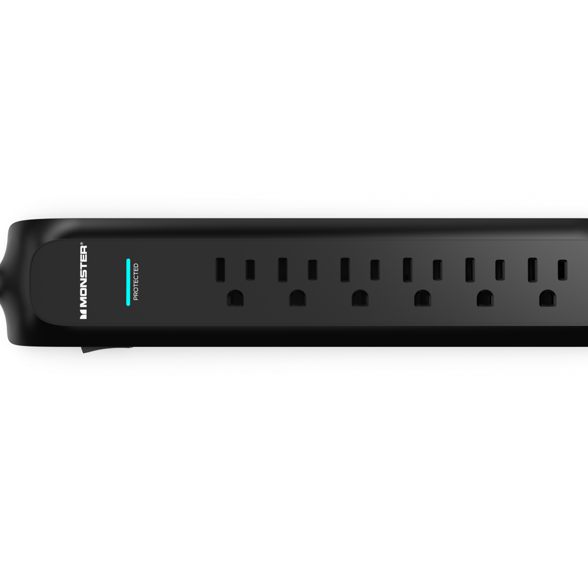 Monster - Power Strip Surge Protector, 6 AC, 15ft Cord, BLK