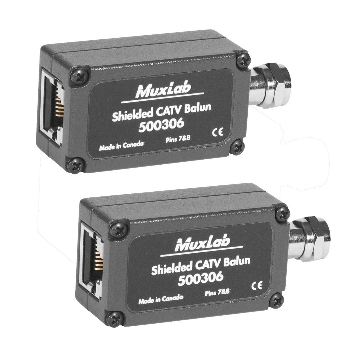 Shielded CATV Balun, 2-Pack