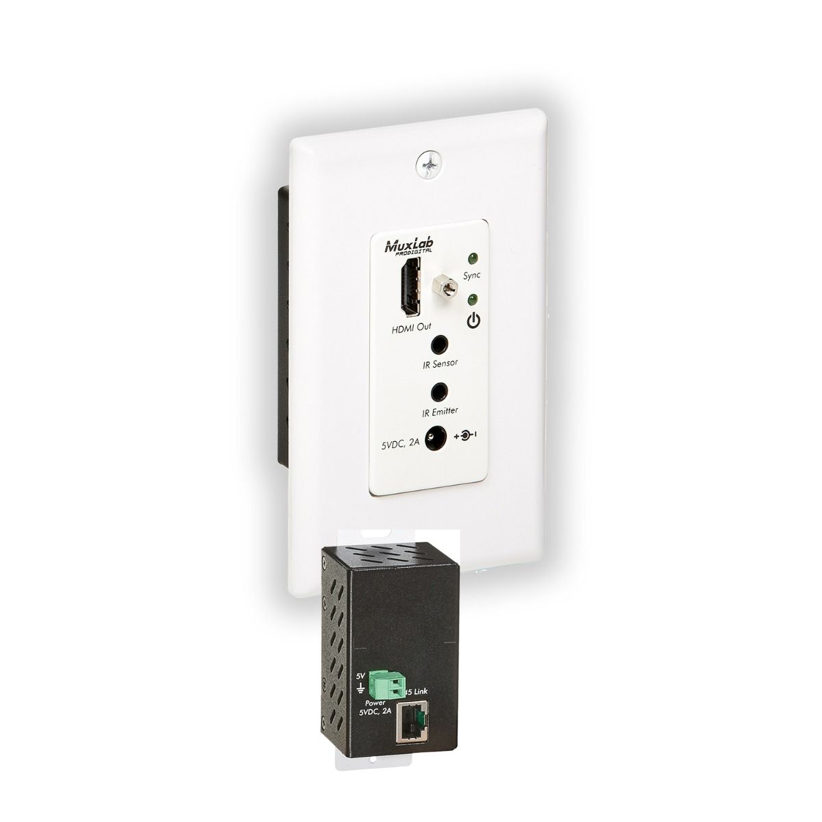 HDMI Wall-Plate Receiver, HDBT, UHD-4K (Decora)