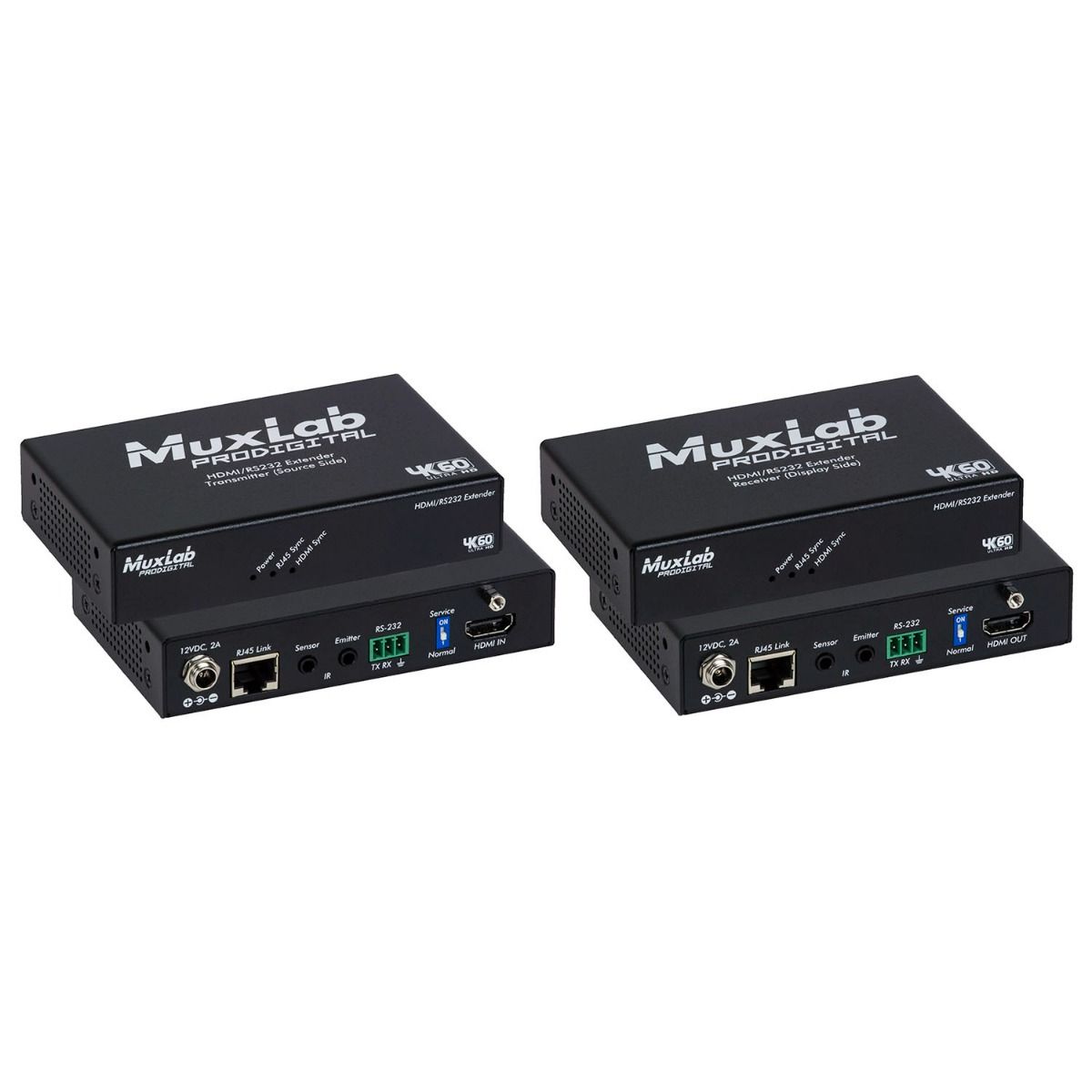 HDMI-RS232 Extender Kit, HDBT, 4K-60
