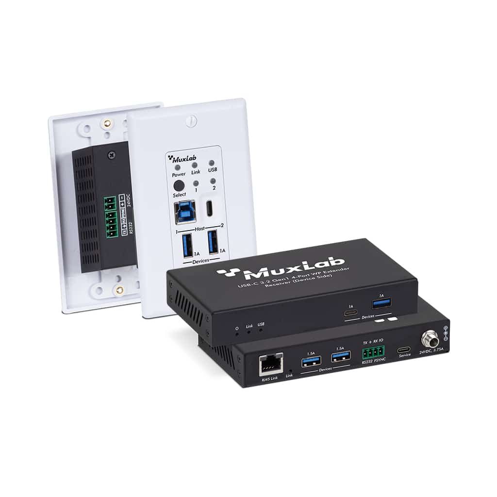 USB-C 3.2 Gen1 4-Port WP Extender Kit, 100m