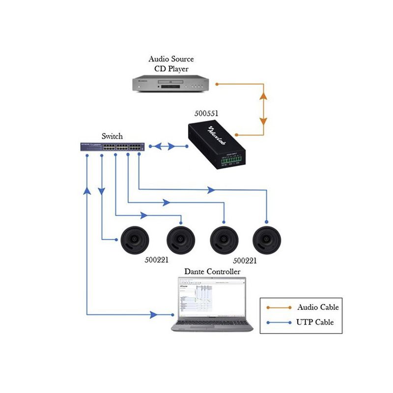 Dante 2 Channel Analog Encoder