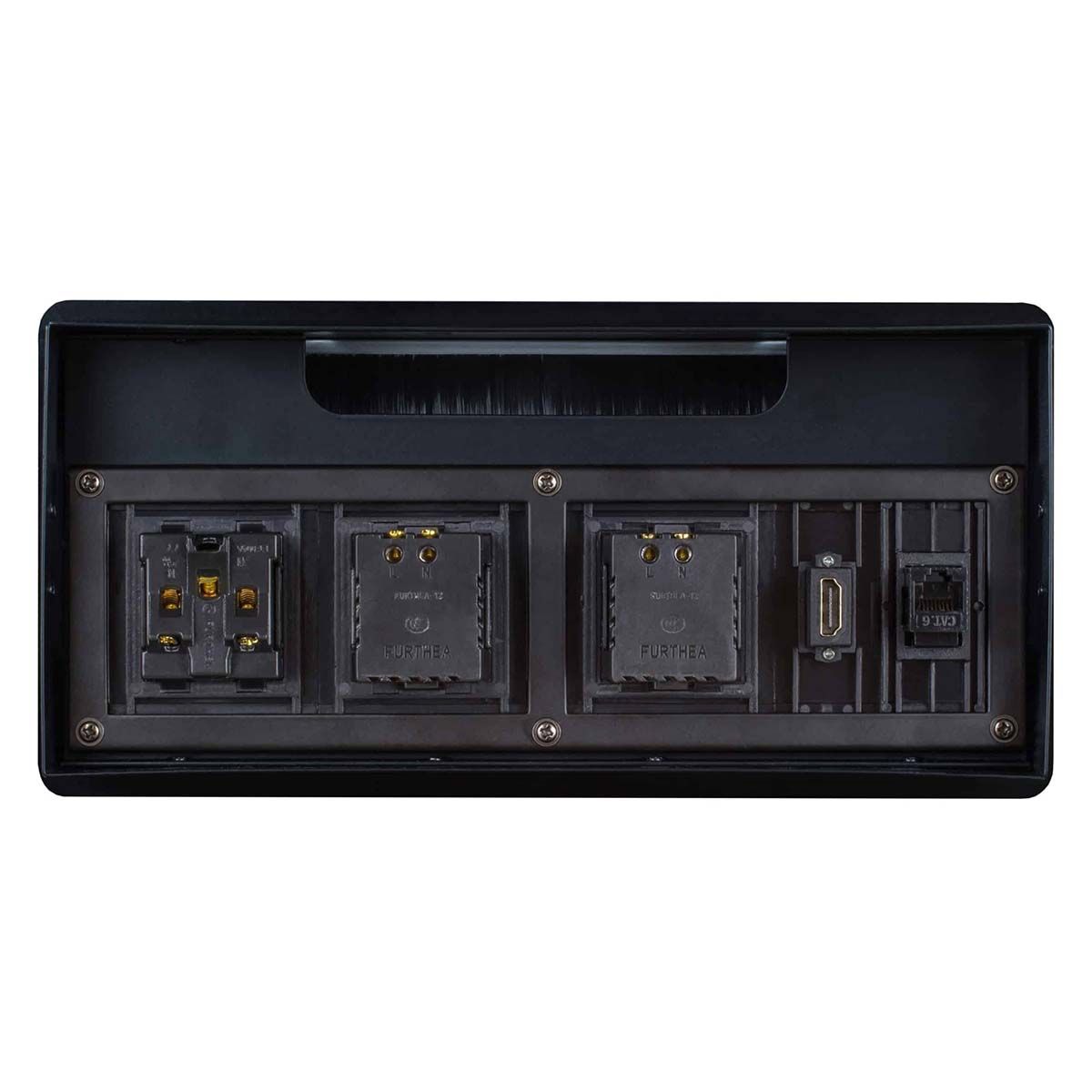 Table Top Module Panel for headend Cable Management, Black