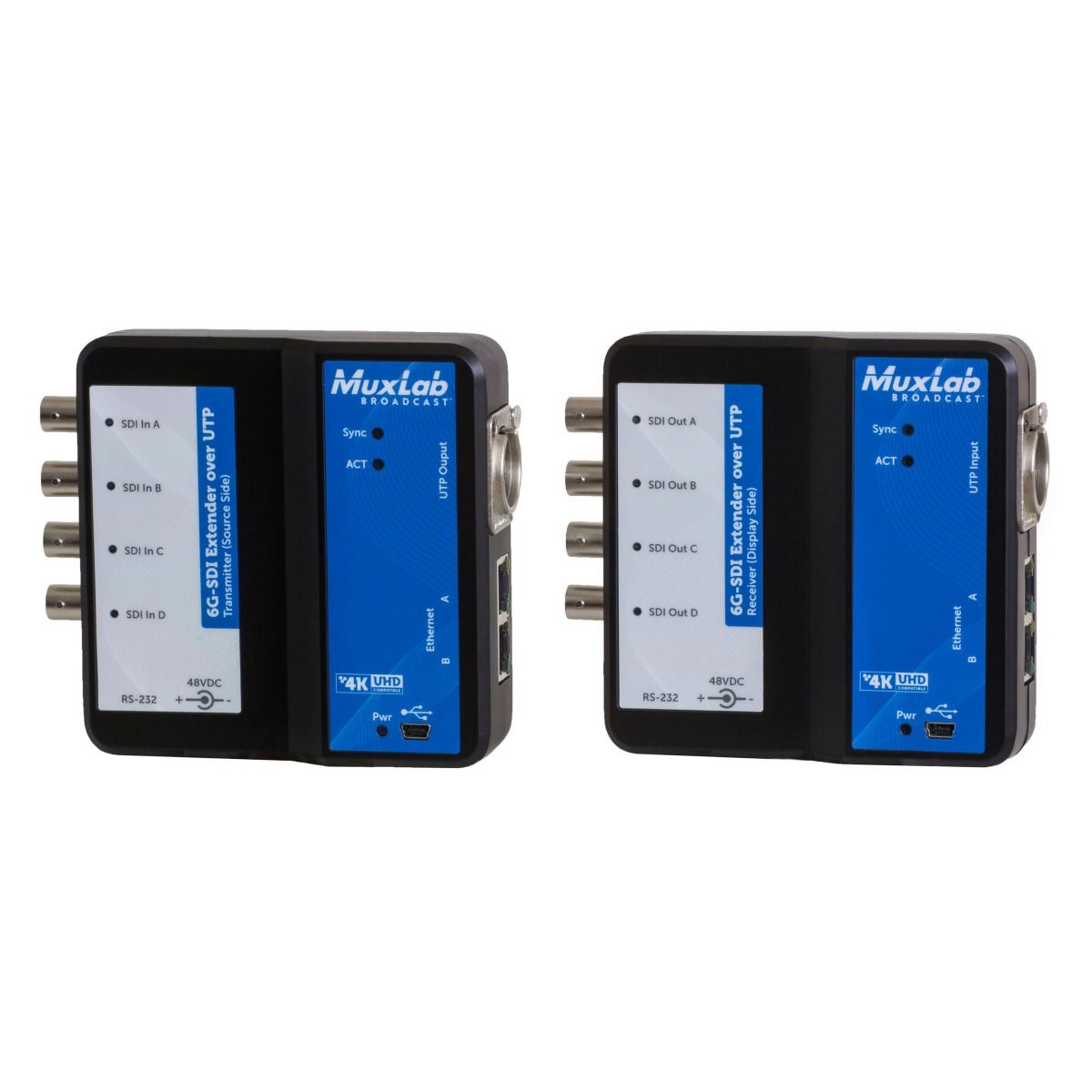 6G-SDI Extender over UTP with Ethernet