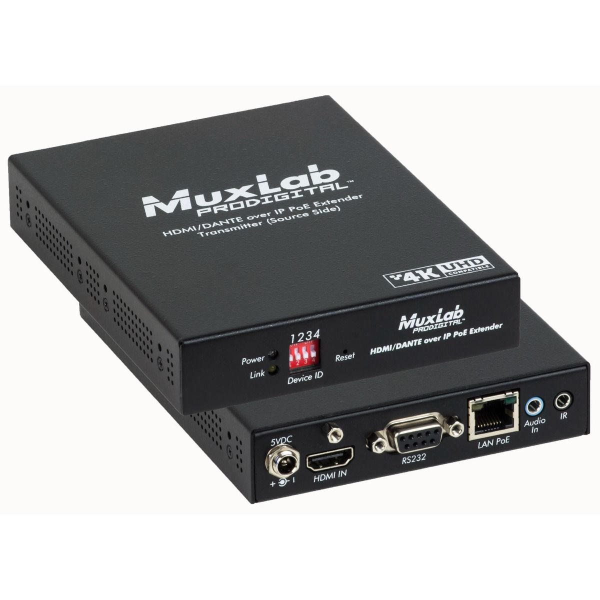 HDMI-Dante over IP PoE Transmitter, UHD-4K