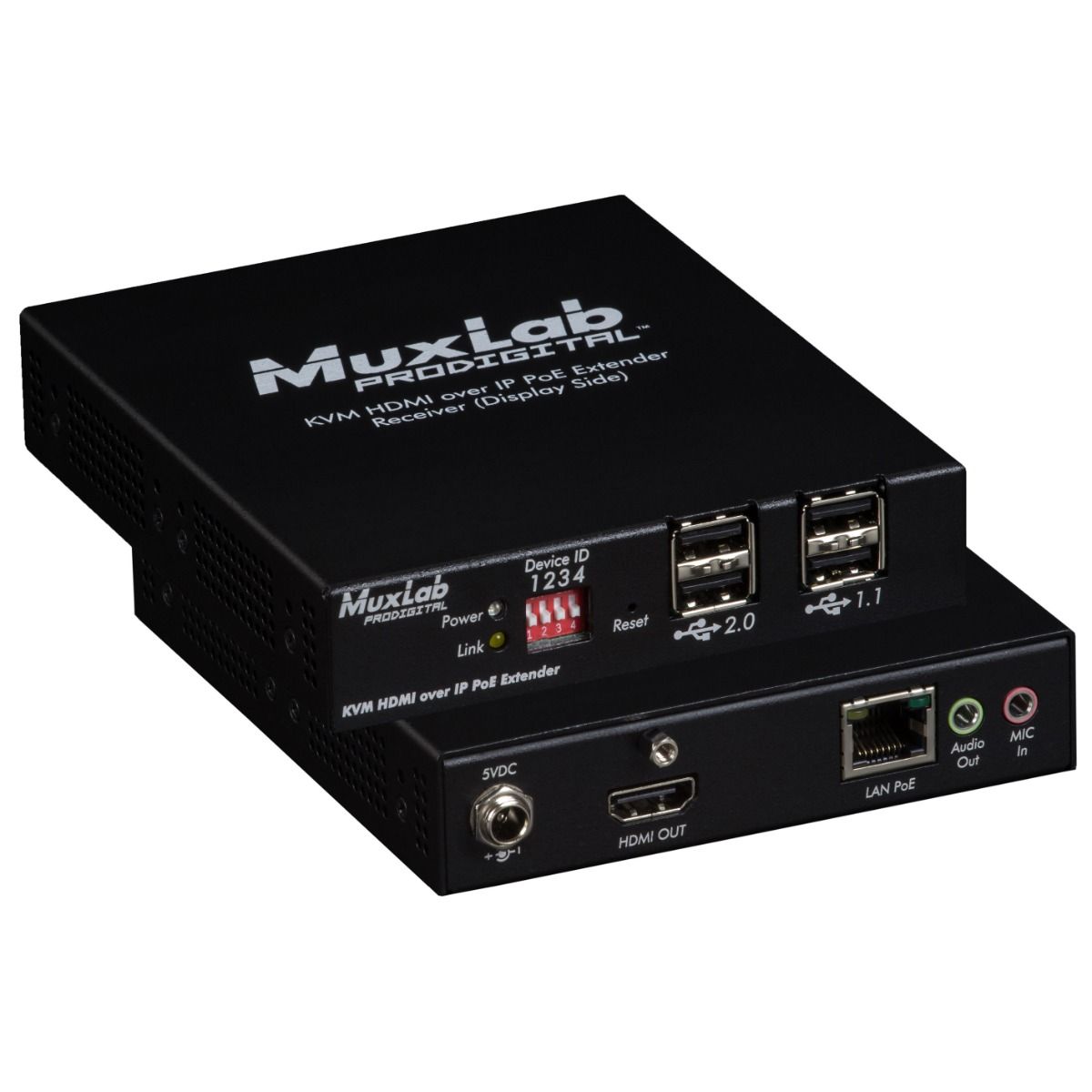 KVM HDMI over IP PoE Receiver, UHD-4K