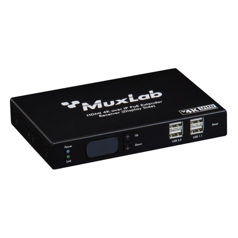 KVM HDMI over IP PoE Receiver Deluxe, 4K/30