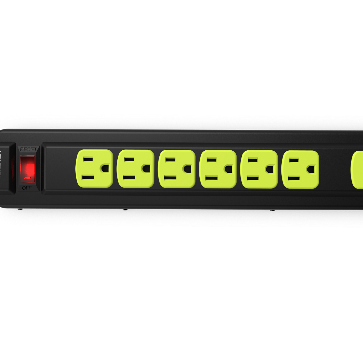 Monster - Power Strip Surge Protector, 7AC, BLK-YELLOW
