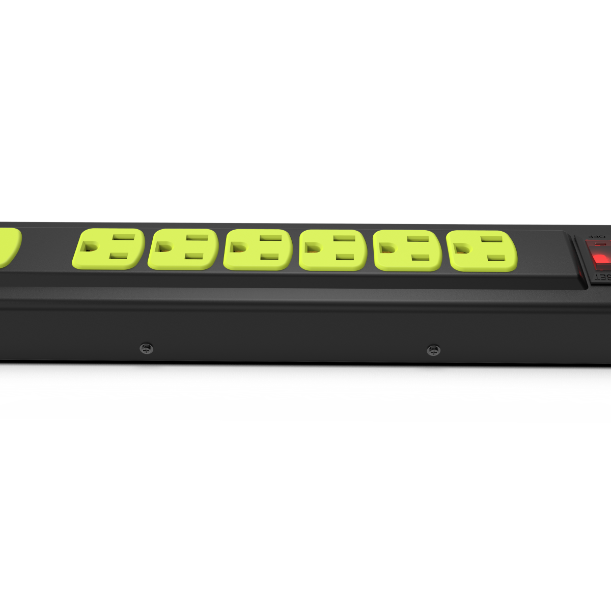 Monster - Power Strip Surge Protector, 7AC, BLK-YELLOW