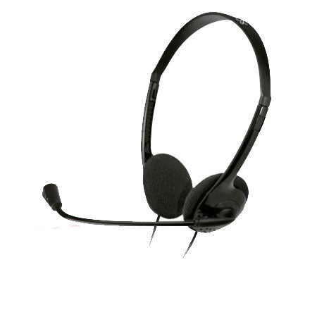 Klipxtreme Headset Sekual Stereo USB with Boom Mic Omnidirectional Inline Vol Control - Black