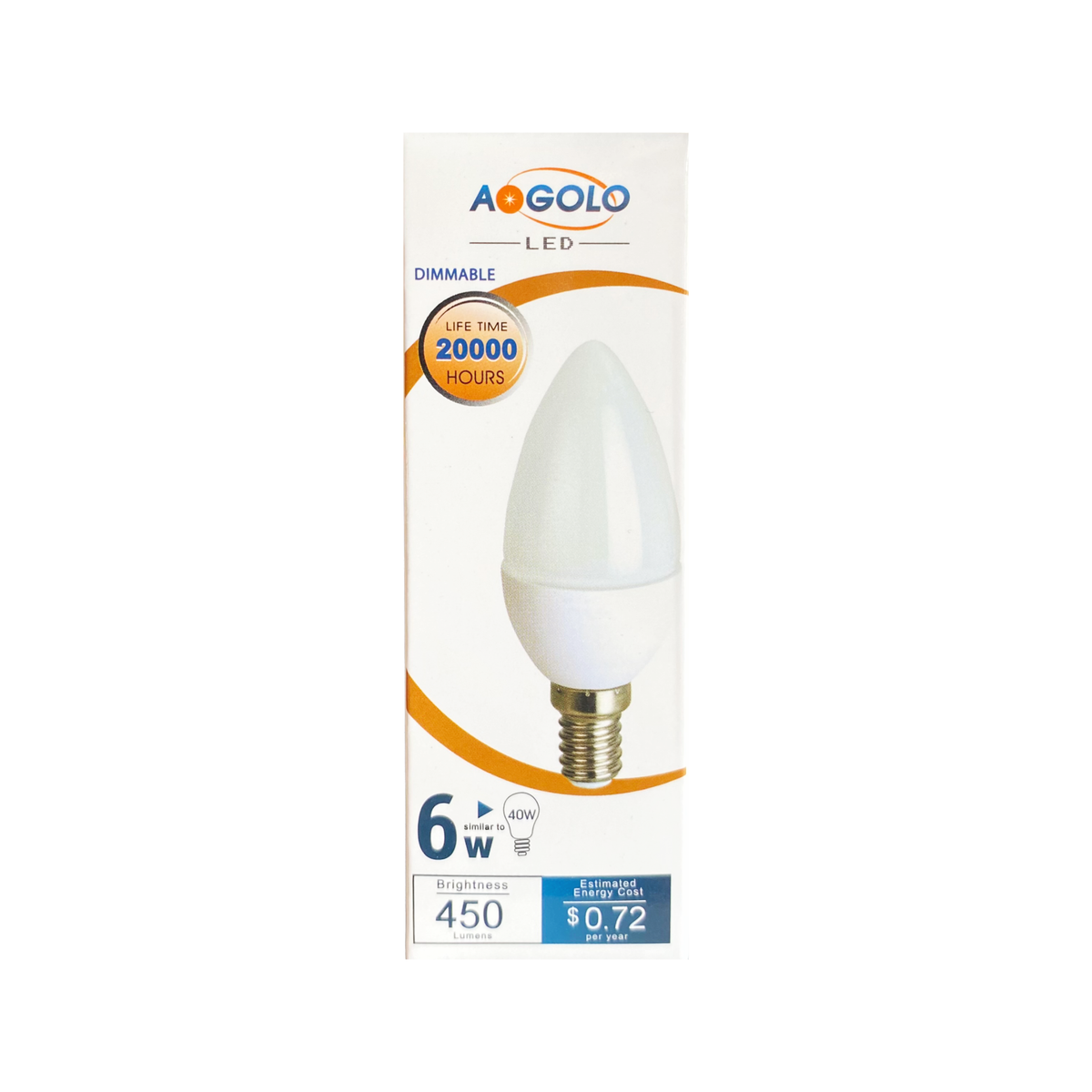 LED C35 BULB 6W E12 2700K -DIM