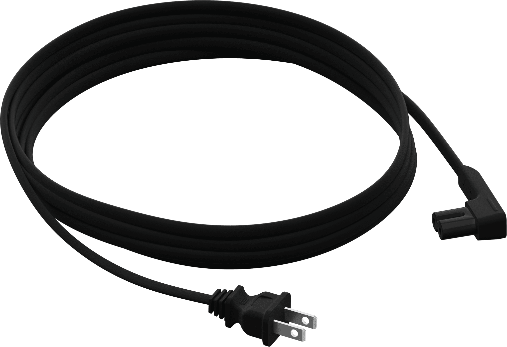 Short Angled Power Cable US (Black)