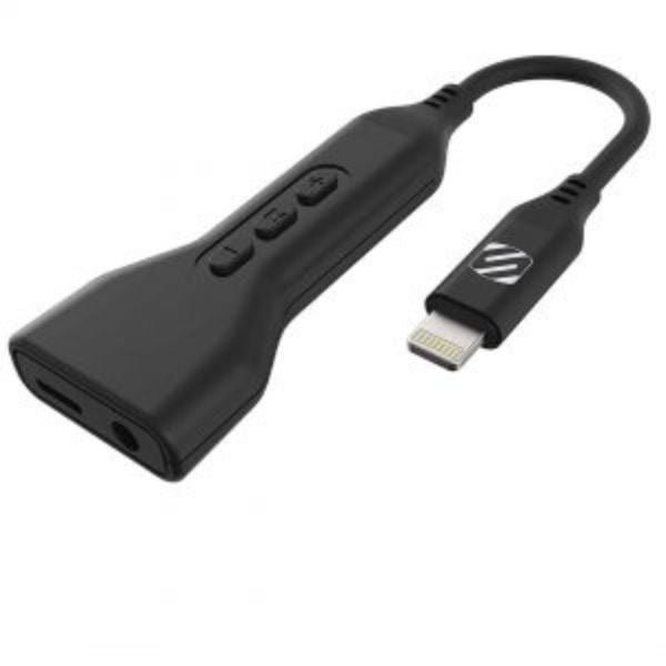 Scosche Adapter Lightning to Lightning Female and 3.5mm Female MFI StrikeLine - Allows Charging and Connecting 3.5mm Headset at the Same Time
