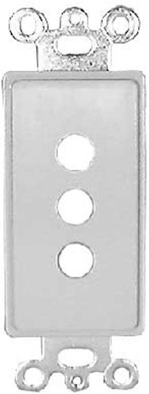 Decora Wallplate insert with 3 Hex holes, 3pk White