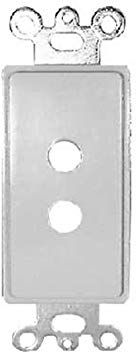 Decora Wallplate insert with 2 Hex holes, 3pk White