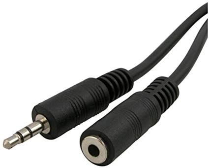 3.5mm Straight Plug Stereo headphone Extension Cable 25ft