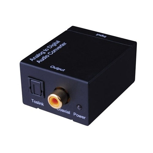 Vanco 280519 Analog to Digital Audio Converter, UL Listed, Black