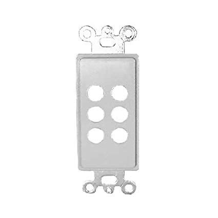 Decora Wallplate insert with 6 Hex holes, 3pk White