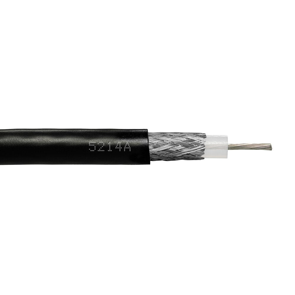 Provo RG214U 13 AWG STR TC 95% DBL TC BRD SH 50 ohms CSA FT4 UL RoHS – Black JKT