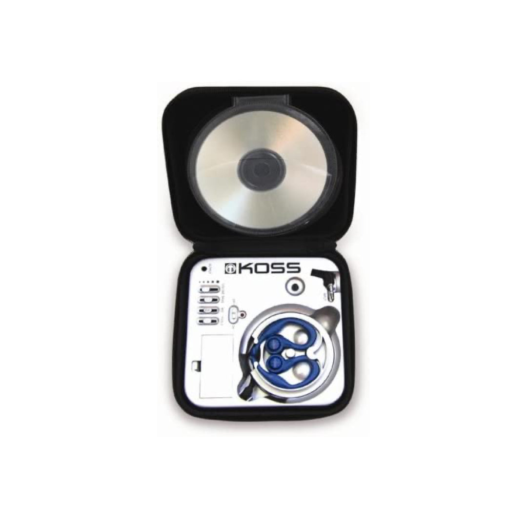 Koss Stereophones with Sportclip Portable Amplifier with Built-In Equalizer 3.5mm with Carry Case Retractable Cord