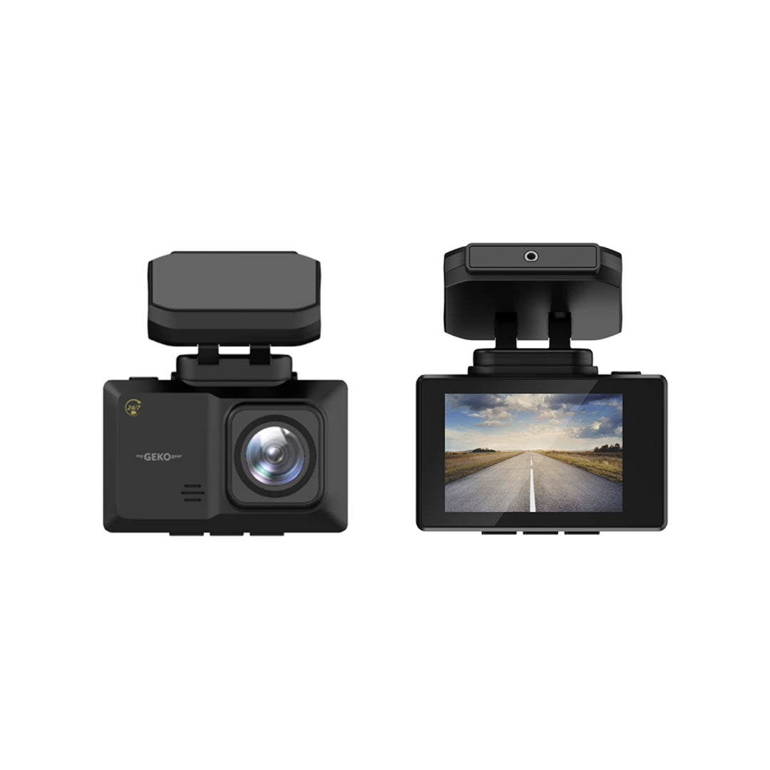 GekoGear Dashcam - Orbit 951 Dual Front (1080p) & Rear (1080p) Cams HD OBD II Power Cable G-Sensor 32GB MicroSD Included (support up to 64GB) - Black