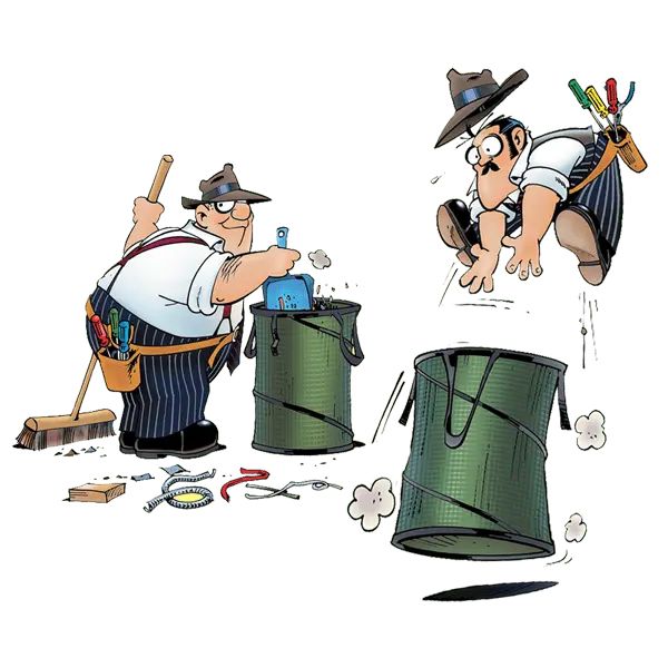 Exploding Garbage Can Ultra- with Plastic Shield -New Style