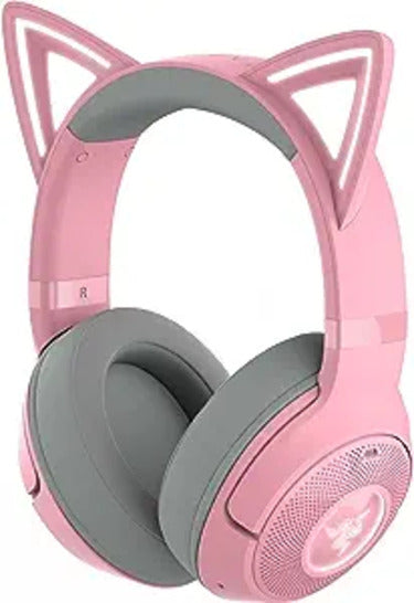 Razer Gaming Headset Kraken Kitty V2 Bluetooth Chroma RGB with Boom Mic Dual Mic Noise Cancelling Quartz