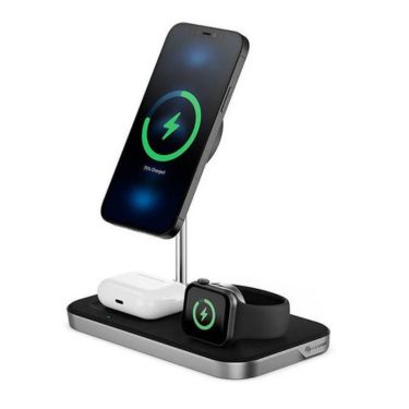 Alogic Qi Charging Matrix 3-in-1 Fast Charging 15W USB-C Phone / Air Pods / Apple Watch Charger MagSafe - Black