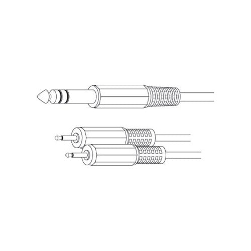 Vanco 110522 Audio Cable, Adapter 1/4 ST, Plug-2 3.5 mm M, 6\\"