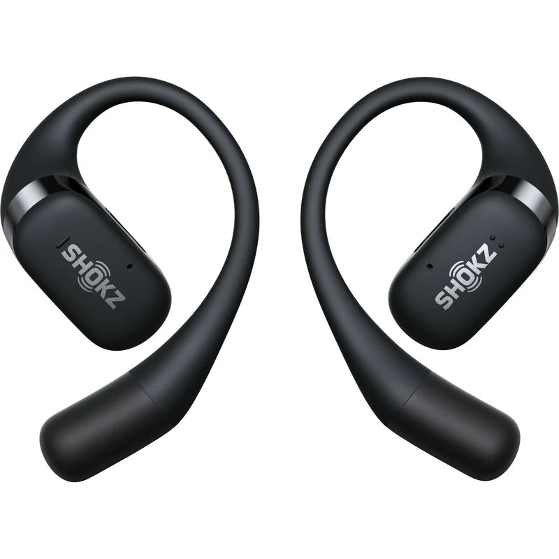 Shokz OpenFit 2+ BLACK Open-Ear True Wireless Earbuds Dual microphones with advanced noise-canceling-Dolby Audio-Ni-Ti alloy-Dust, Sweat and Water Resistant IP55