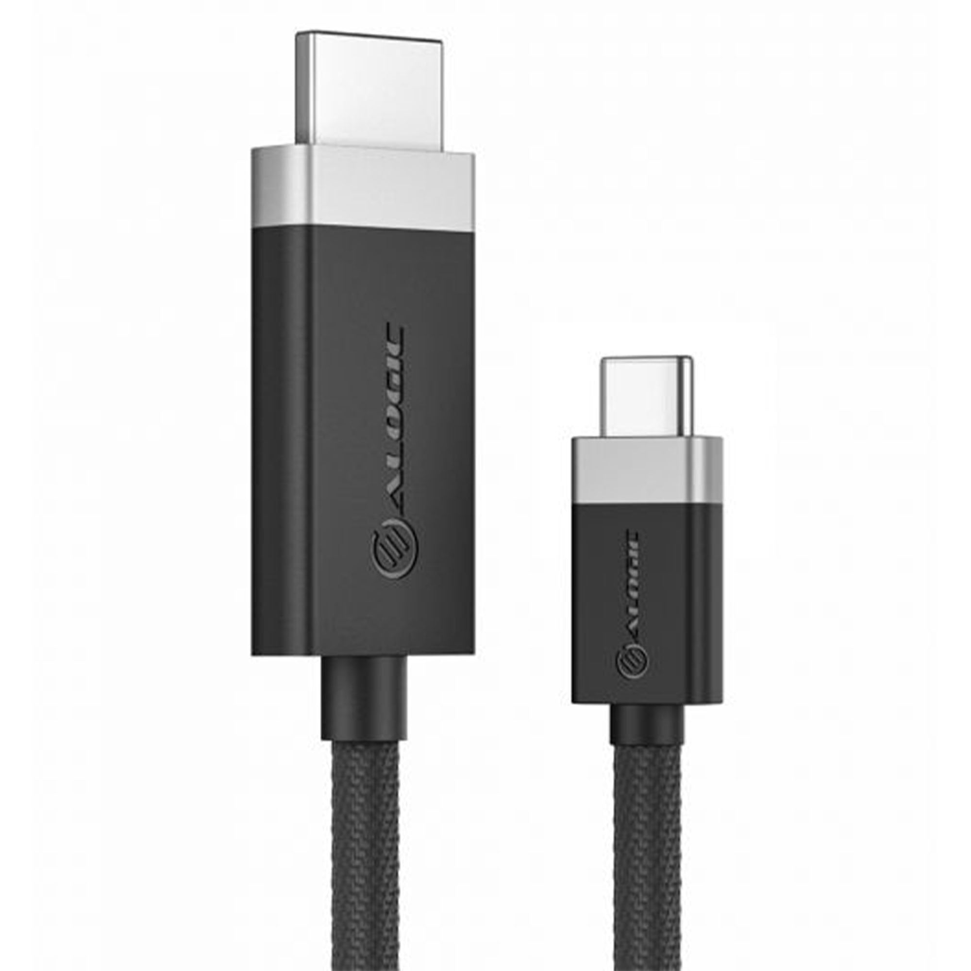 Alogic USB-C Male to HDMI 2.0 Male Cable 3ft 4K Fusion - Space Grey