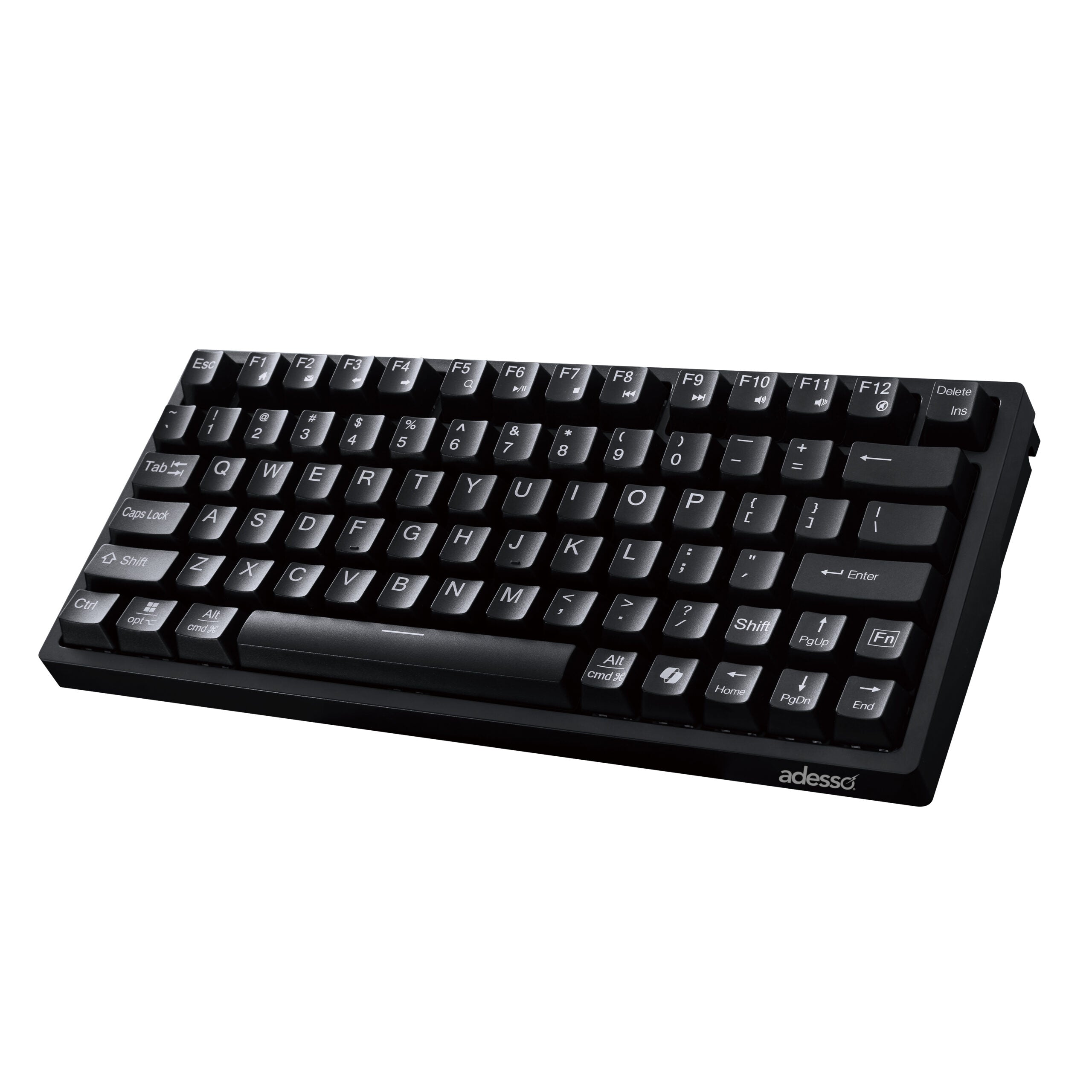 Adesso Keyboard Wired EasyTouch Mini Mechanical Multi OS 2X Large Print with Copilot AI Hotkey - Black