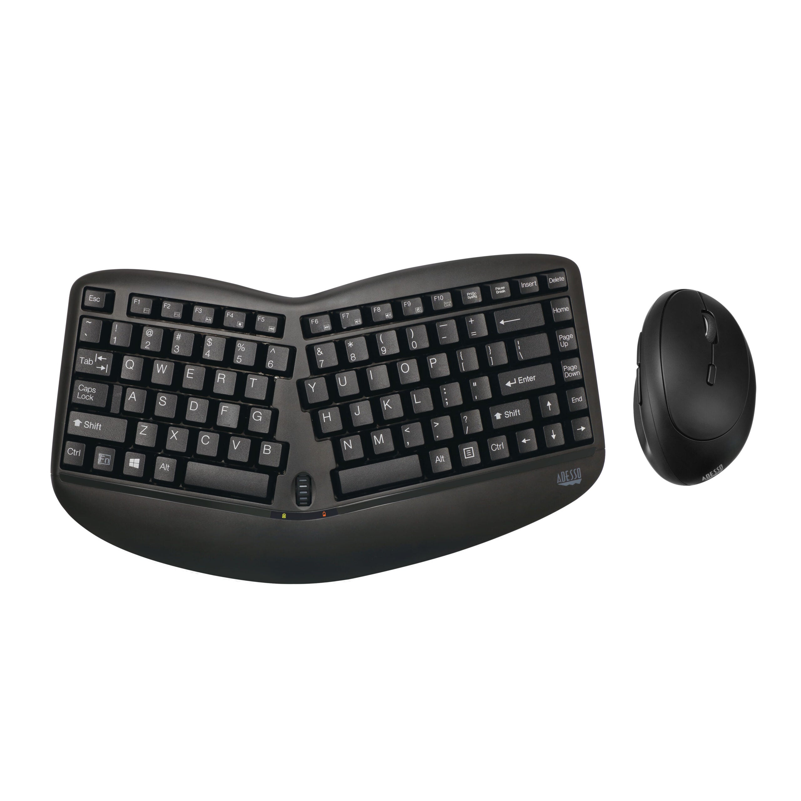 Adesso Wireless Mini Ergo Keyboard and Mouse combo