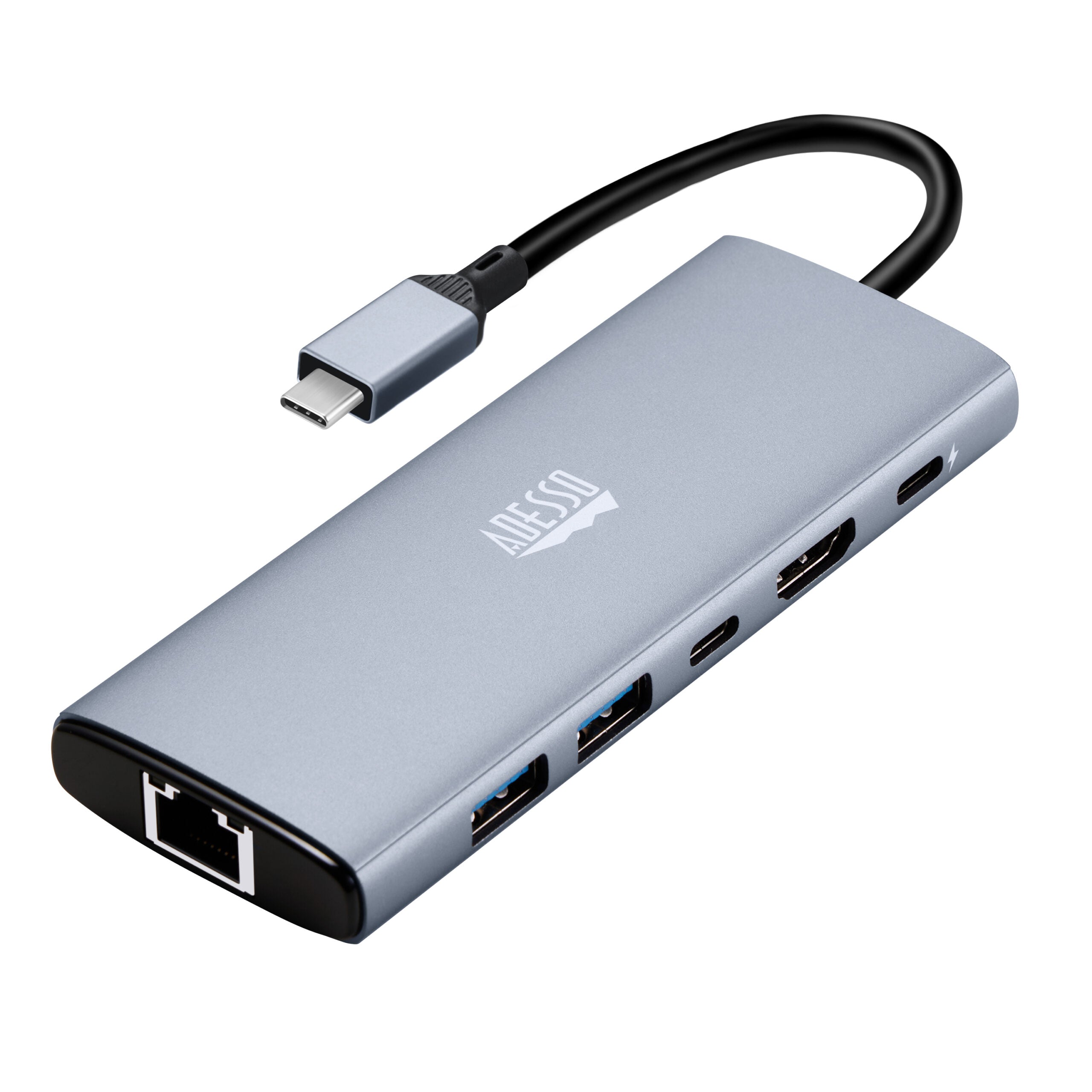 Adesso 6-IN-1 Docking station, USB C to HDMI, PD, RJ45, 2* USB A, USB C