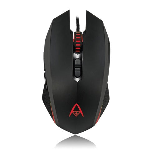 Adesso Gaming Mouse Wired Optical Sensor 7-Button Design Multi-Color LED Backlight Adjustable DPI up to 3200 DPI Ergonomic Ambidextrous Design