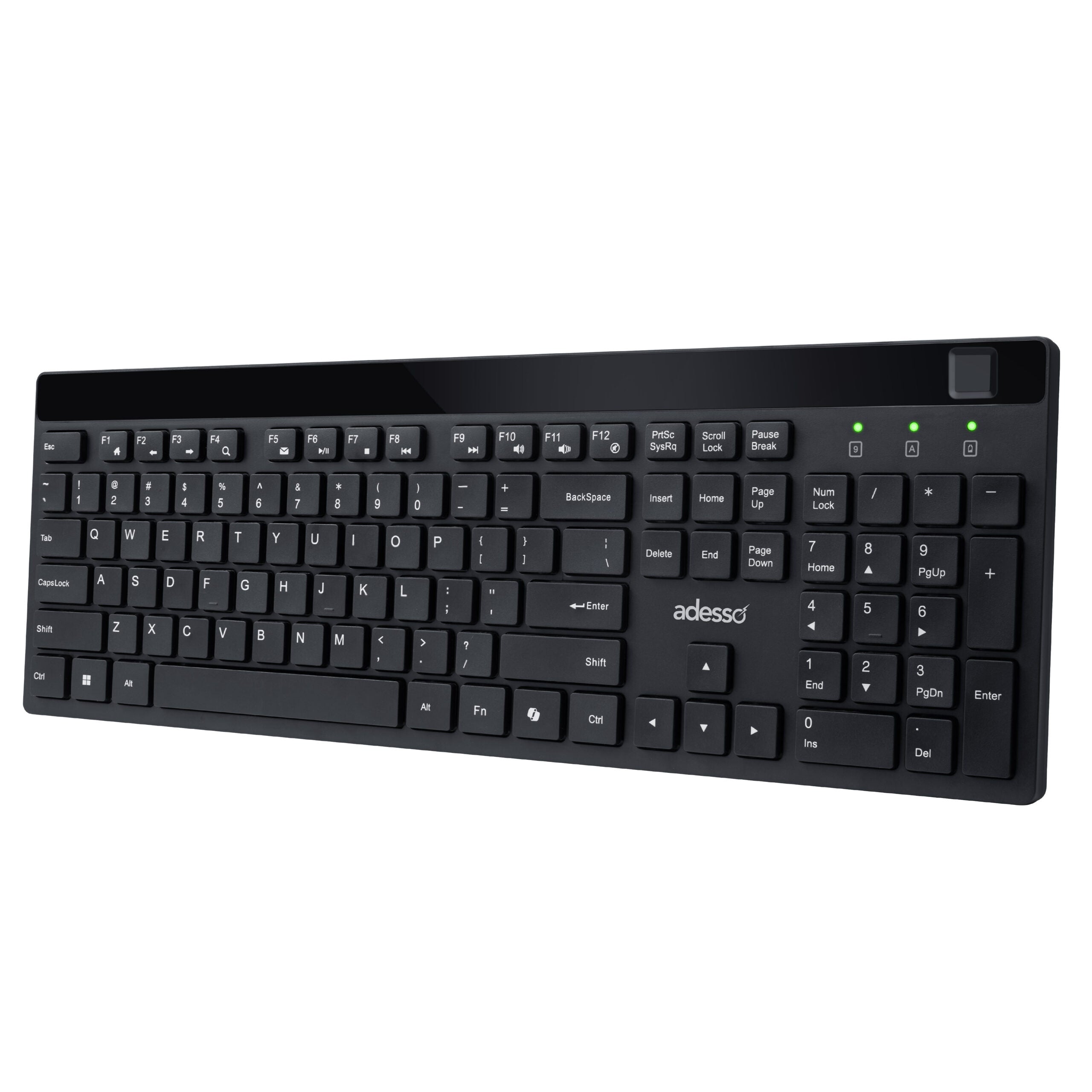 Adesso Keyboard WKB-1400FB Wireless Ergonomic with Fingerprint Reader