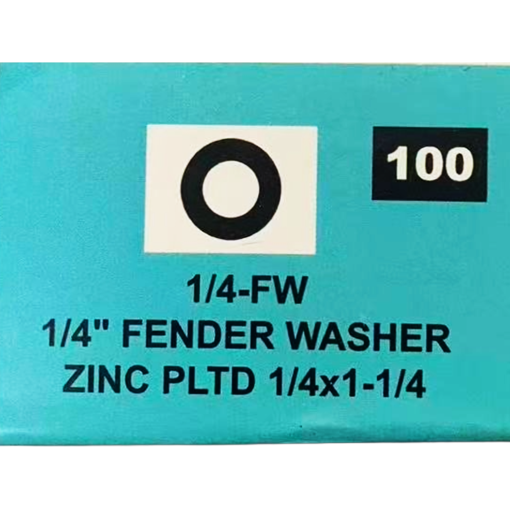FENDER WASHER ZINC PLTD 1/4 x 1-1/4 (100PCS/ BOX)