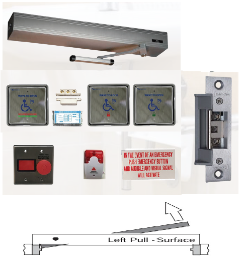 WASHROOM LH PULL CLR 41\\" KIT
