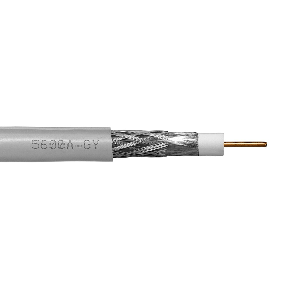 Provo RG6U CATV 18 AWG SOL BC 100% FL SH + 60% AL BRD SH 3000 MHz ETL FT4 UL RoHS – Grey JKT