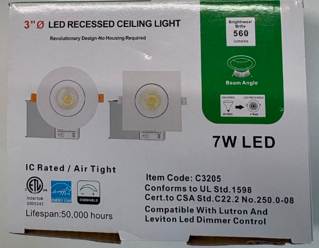 3 CCR-SPOT 7W -3CCT WHT SQ