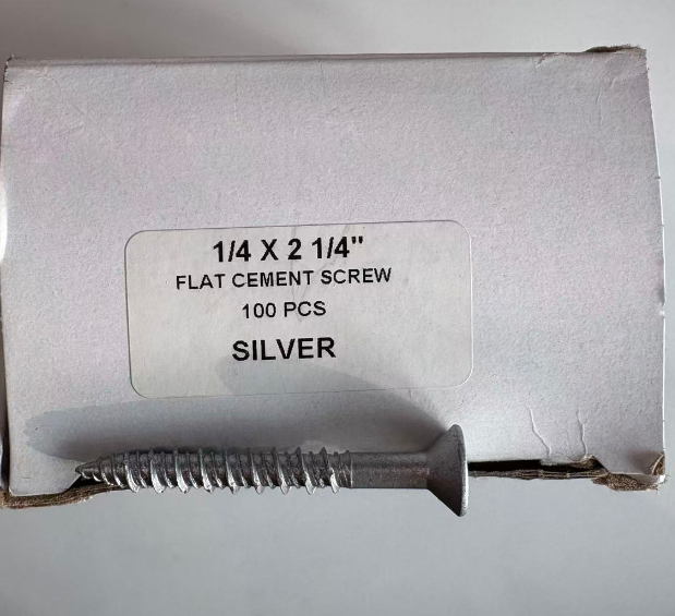 CEMENT (SCR-FLAT) RUSPRO 1/4 X 2 1/4 -(100 PER)
