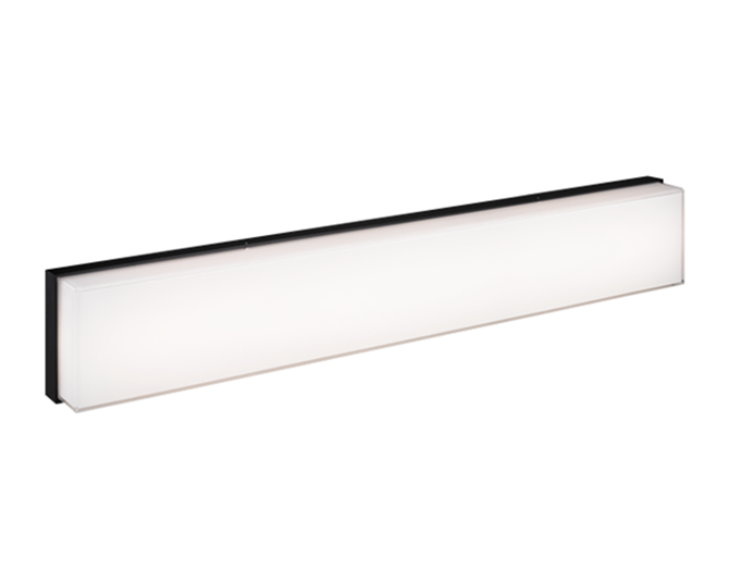 VANITY LIGHT 24W 3CCT RECTANGLE GLASS D33\\" X H2\\" CHROME 25232-W01A-CH